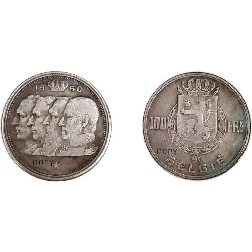 100.50.20 Francs Belgium 1950.1955 Copy Coin commemorative coins