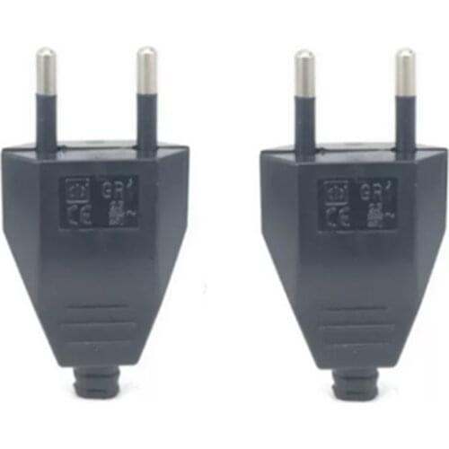 2 Pcs new type German Type European standard Power 2 Pin Plugs Network Cables 2.5A 220V Electric Contact