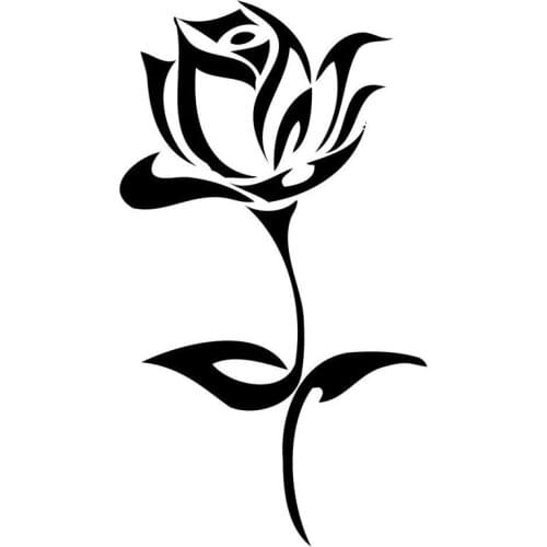 9cm * 17cm Fashion Rose Flower New Personality Dazzling Auto Shape Sticker Pvc Waterproof Car Exquisite Decal Supplies