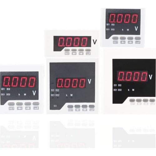 True RMS digital AC voltmeter with 4-20mA 0-10V transmit output AC voltage transmitter with display number