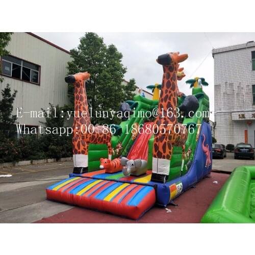 Factory direct inflatable slides / giraffe slides / pool slides / animal slides for sale YLYS-715