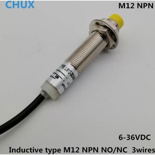 Inductive Proximity Sensor NPN 5v M12 non-Flush 3Wires NO/NC 4mm Detect Distance 6-36V DC High Quality Motion Switch