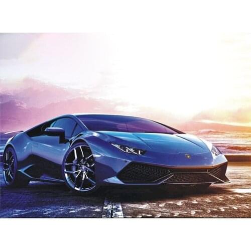 Gatyztory Frame DIY Painting By Numbers Sports Car Handpainted Oil Painting Canvas Colouring Modern Home Art