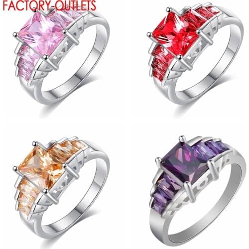 New Popular Temperament Cubic Zircon Finger Rings For Women Girl Genuine 925 Sterling Silver Rings Valentines Day Gift