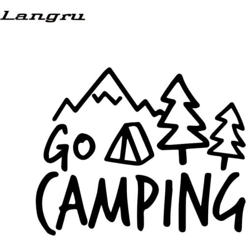 Langru Go Camping Holiday Car Vinyl Decal Stickers Motorcycle Exterior Car Accessories Jdm