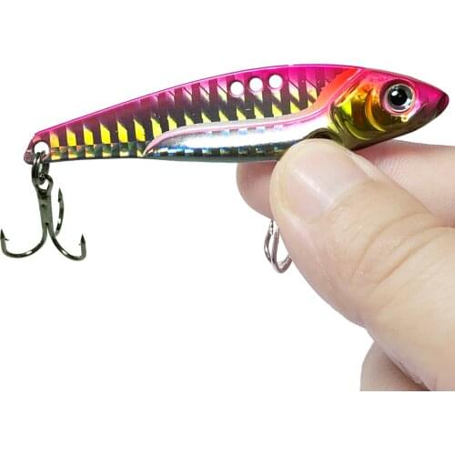 Metal Vib Fishing Lure Weight 7-18g Long Shot Slots Hook Metal Jig Articulos De Pesca Isca Artificial Bass Bait Deep Sea Fishing