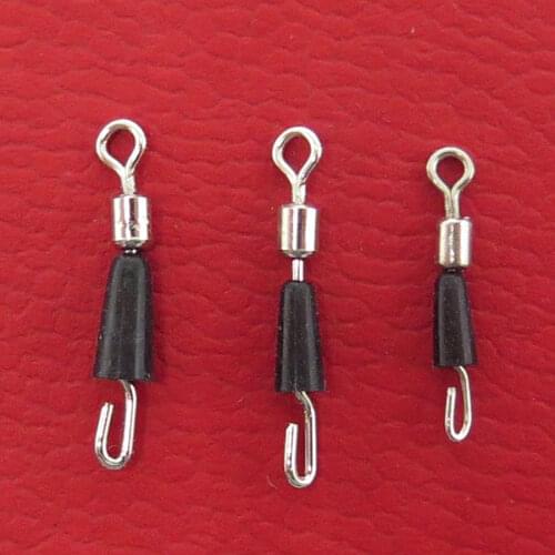Minfishing 50 PCS Fast Fishing Swivel Ball Bearing Swivel Solid Rings Fishing Connector rolling swivel fishing Hook Accessories