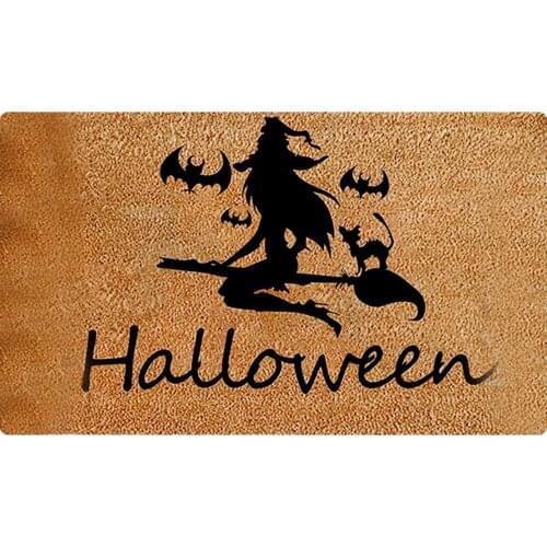 Creative Halloween Letter Doormat Multi-purpose Absorbent Pad Non-Slip Blanket for Kitchen Bedroom Bathroom jlrr
