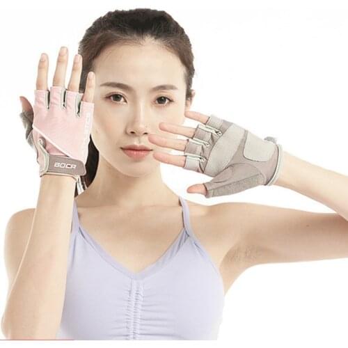 Women Men Fitness Training Half Finger Gloves Gym Fitness Fingerless Gloves Sports Body Building Exercise Running Cycling Glove