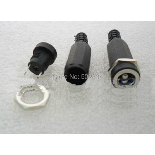 50pcs/lot 5.5mmx2.1mm DC Female 3 Pieces Welding Power Adapter Connctor