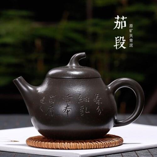 Sand Bottle Ore Mine Tianqing Niwang Zhenxue genuine hand-made teapot customized engraving one proxy manufacturer