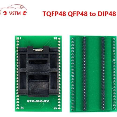 Good quality TQFP48 LQFP48 QFP48 to DIP48 Socket 0.5mm Pitch Programming Adapter MCU Test IC socket Programmer adapter Socket
