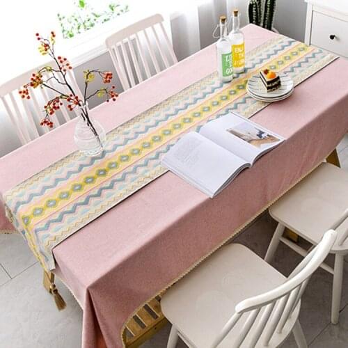 Rectangle Dining Table Cover Table Cloth Nordic Style Blue Pink Outdoor Protector Wedding Decoration tapete скатерть на стол