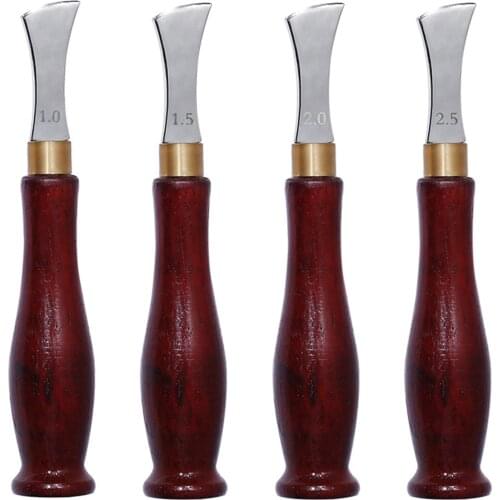 Edge Creasing Press Line Tool DIY Leather Snips Handle 1 / 1.5 / 2mm Stainless Steel Edge Clamp Sewing Slot Suture Marking 2021