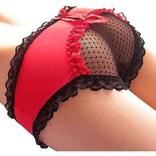 Sexy Womens Lace Black Panties Spandex Material Soft and Comfortable Seductive Perspective Underwear Womens Erotic Lingerie