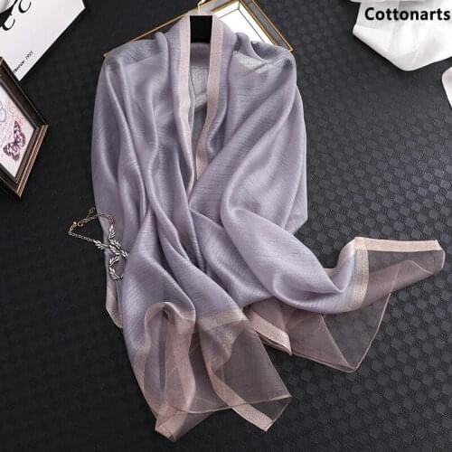 Wool and Silk-blend Scarf Gold Sequins Silk Scarves Lady Soft Shawls Muslim Hijab Female Beach Sunscreen Stole Warm Neckerchief