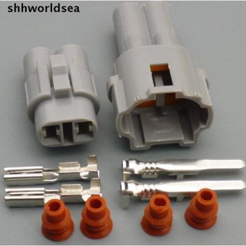 Shhworldsea 2 Pin 2.0mm car waterproof male female wire connector plug Auto Waterproof Electrical connector housing for car
