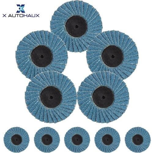 X Autohaux Car Polishing Aluminum Oxide 2 Inch High Density Flap Disc Sanding Grinding Wheel 80 120 Grit 10 20 Pcs Sandpaper