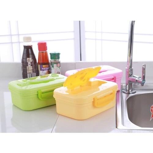 1PC 950ML lovely lunch box japanese student Portable bento Meal Sushi box picnic plastic food cutlery lunchbox container OK 0328