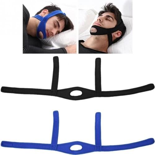2 Colors Unisex Anti Snoring Chin Strap Brace Hollow Out Ajustable Snore Reduction Stopper Bandage Belt Mouth Guard Sleep Aids