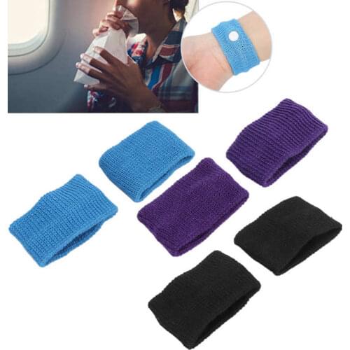 2pcs Back Support Children Adult Travel Motion Sickness Wrist Band Anti Nausea Anti-Motion Sickness Bracelet Adjustable