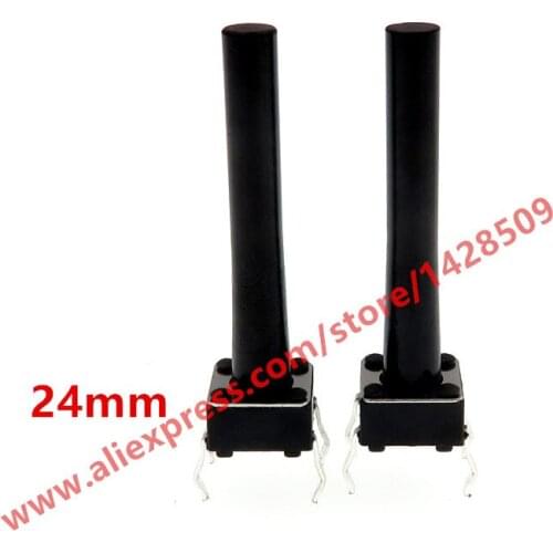 200pcs/lot Tactile Switch Push Button Tactile Pushbutton 4pin DIP 6*6*24mm for LCD Screen Monitor Tact Switches