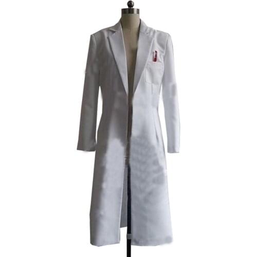 2020 Steins Gate Okabe Rintarou Figure Uniform Suit Cosplay Costume Coat Mad Scientist Only White Jacket