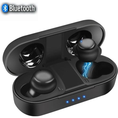 2020 Upgraded True Wireless Earbuds Bluetooth 5.0 TWS Stereo Headphones In-Ear Earpieces with Microphone