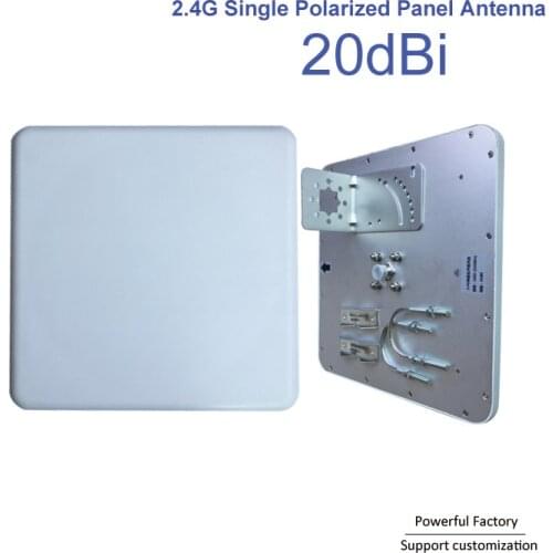 20dBi Single polarized directional flat aerial Wall Mount 2.4G Wifi outdoor panel antenna N Female 1pcs