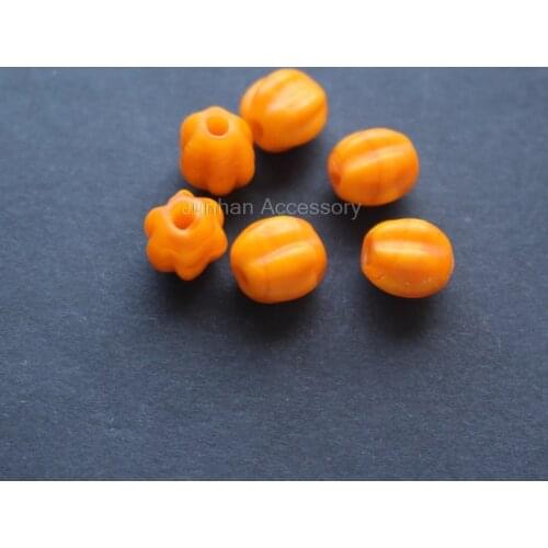 30Pieces /lot 8mm Glass lampwork beads pumpkin Beads Orange Color for jewelry &DIY