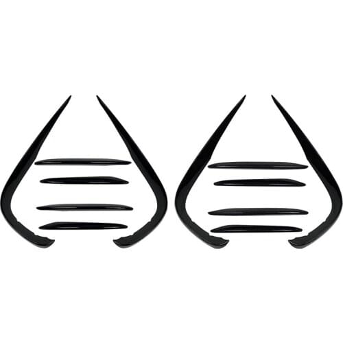 6Pcs Front Bumper Fog Lamp Eyebrow Grille Cover Trim Spoiler for Mercedes-Benz E Class W213 E200 E260 E300 2016-2020