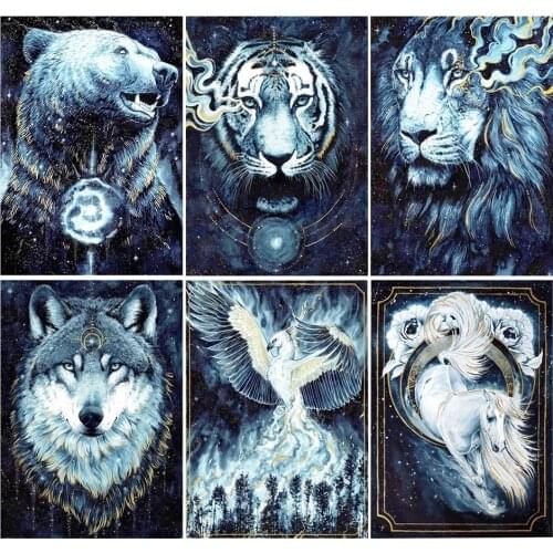 DIY 5D Diamond Painting Fantasy Animal Embroidery Full Square/Round Rhinestone Inlaid Mosaic Cross Stitch Home Decoration