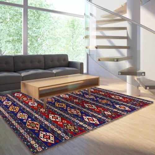 Reese Velvet Short Wool Classic Bohemian Style Anti Slip Carpet Pro Rug Living Room Bedroom Floor Protection Decoration Washable