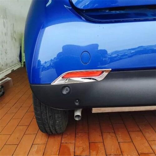 Bbincar ABS chrome rear tail fog lamp light cap sticker accessories moulding trim auto styling For Smart fortwo 2015 2016 2017