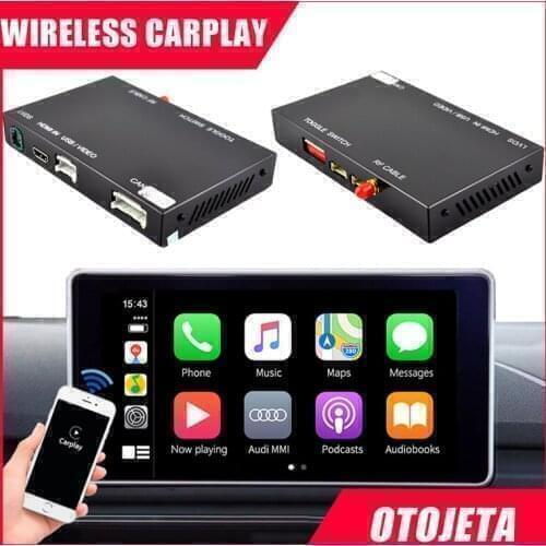 Black Wireless Carplay Audio Video Multimedia Interface Andriod Auto Airplay Head Unit For AUDI A6 A7 RMC System Not Supported