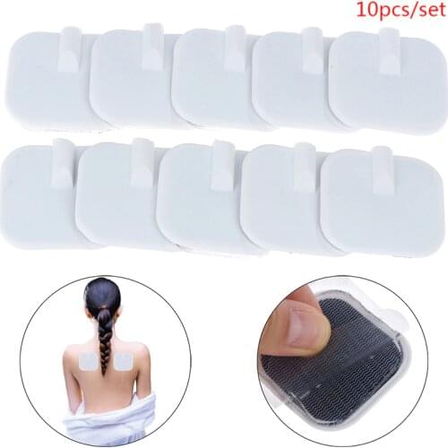 Digital Therapy Machine Massage 10Pcs/lot 4x4cm Ems Nerve Muscle Stimulator Silicone Gel Electrode Pads Tens Electrodes