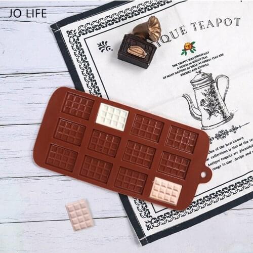 JO LIFE Kitchen DIY Bakeware Creative Square Silicone Chocolate Mold Waffle Cake Mold