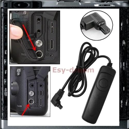 Shutter Release Cable Remote Control For Canon RS-80N3 5DS 5DSR 7D / 5D Mark II III IV / 6D 50D 40D / 1DX Mark II / 1D Mark IV
