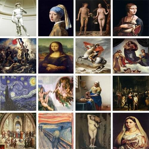 World Most Famous Oil Painting Artwork Series 5D DIY Diamond Painting Full Square/Round Diamond Embroidery Sale Rhinestone Pic