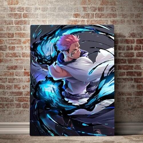 Canvas Painting Home Jujutsu Kaisen Anime Blue Decoration Wall Art Picture Prints Modular Modern Frame Poster For Living Room