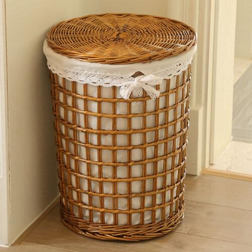 Wicker Storage Baskets Laundry Hamper Modern Clothes Storage Laundry Baskets Decor Dorm Wasmanden Laundry Organization EH60LB