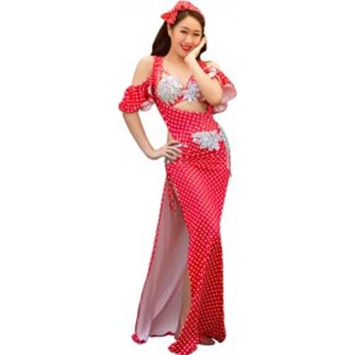 Summer Sexy Oriental Dance Costumes Suits Popular professional Stage Performance Clothing Dress Bra long Skirt for Dancer