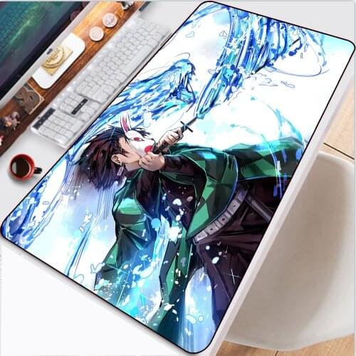 Anime Ghost Ninja Mouse Pad Handsome Mouse Pad XXL Rubber PC Notebook Computer Gamer Mouse Pad Desk Mat Keyboard Pad Gaming Desk