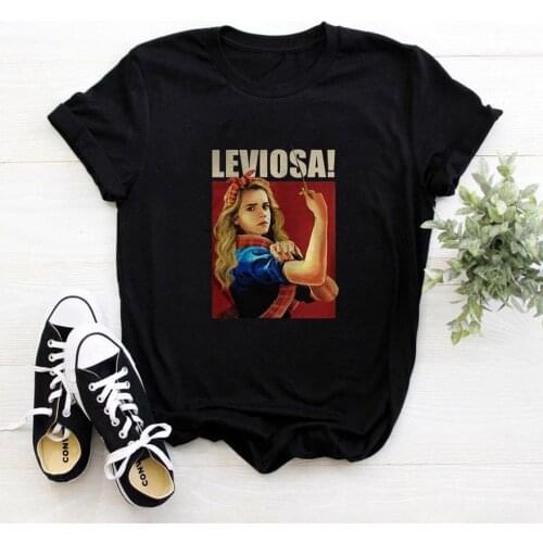 Leviosa! T-shirt Femme Cool Vintage Cute Funny Cartoon Animation Womans TShirt Tops Casual Fashion TShirts Cotton Woman