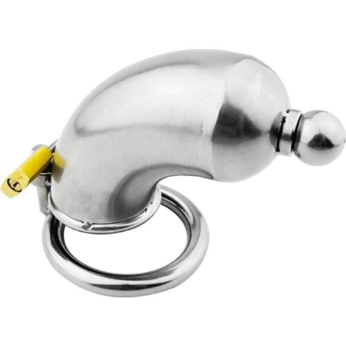 Male Stainless Steel Chastity Cage Device Sex Toys Authentic Metal Bondage Penis Sleeve Ring Lock Cock Cage BDSM for Men Gay