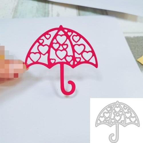 Hearts Umbrella Metal Cutting Dies Stencil Template for DIY Embossing Paper Photo Album Gift Cards Making Scrapbooking Dies New