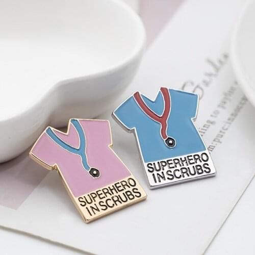 Fashion Doctors Nurses Clothing Enamel Brooch For Women Girls Save Life Angel Cute Uniform Lapel Pins Badge Jewelry Party Gifts