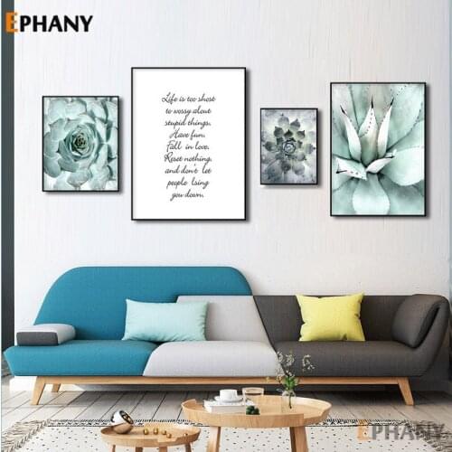 Green Plant Leaves Wall Art Canvas Painting Botainical Nordic Posters and Prints Decorative Picture Modern Home Decoration