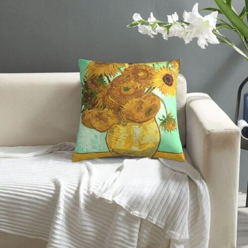 Van Gogh,Sunflowers By Van Gogh pillowcase printed cushion cover sofa waist pillow pillow cover
