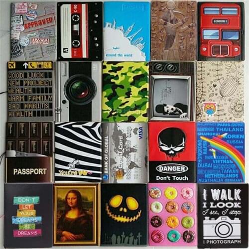 New boys like cool cartoon passport holders, men travel passport cover, pvc leather 3D Design 22 different styles to choose